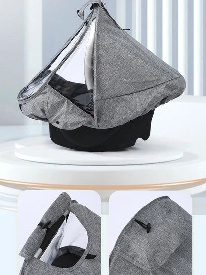 Baby Carriage Cabas Rain Cover Portable Newborn Stroller Safety Seat Wind and Cold Proof Dust Cozy carseat Raincover