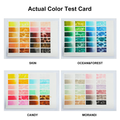 SeamiArt 12Color Skin/Ocean/Candy/Morandi Solid Watercolor Set Simple Package for Painting Art Supplies