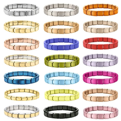 Y2K Italian Charm Bracelets DIY Basic Elastic Charm Stainless Steel Bracelet Fashion Women'S Jewelry Making Wholesale