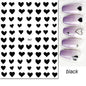 3d Nail Art Stickers Red Black White Love Hearts Stars Clouds French Full Tips Adhesive Nail Decals Slider For Manicure