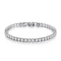 S925 Sterling Silver Bracelet Zirconia Tennis Ball Women Fashion Simple Engagement Wedding Charm Jewelry 4mm 16-20cm