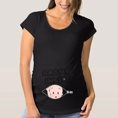 Maternity T Shirts for Women Cute Funny Graphic Pregnancy Gifts Summer Casual Mama Pregnancy Blouses Clothes