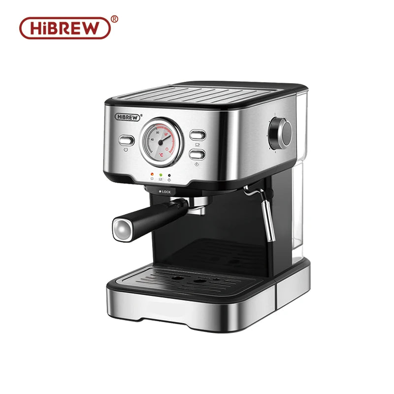 HiBREW Coffee Machine Cafetera 20 Bar Espresso Inox Semi Automatic Expresso Cappuccino Hot Water Steam Temperature Display H5