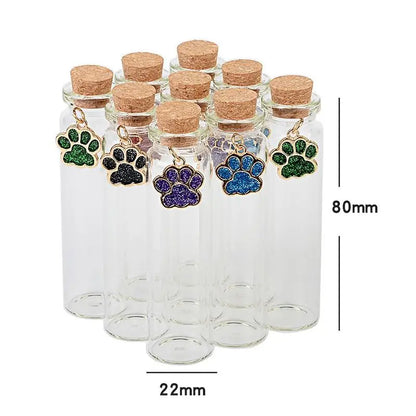 Pet Fur Memorial Glass Bottle Cat Whiskers Storage Bottle With Cork Stopper Perfect For Storing Dog Cat Hair As Souvenir