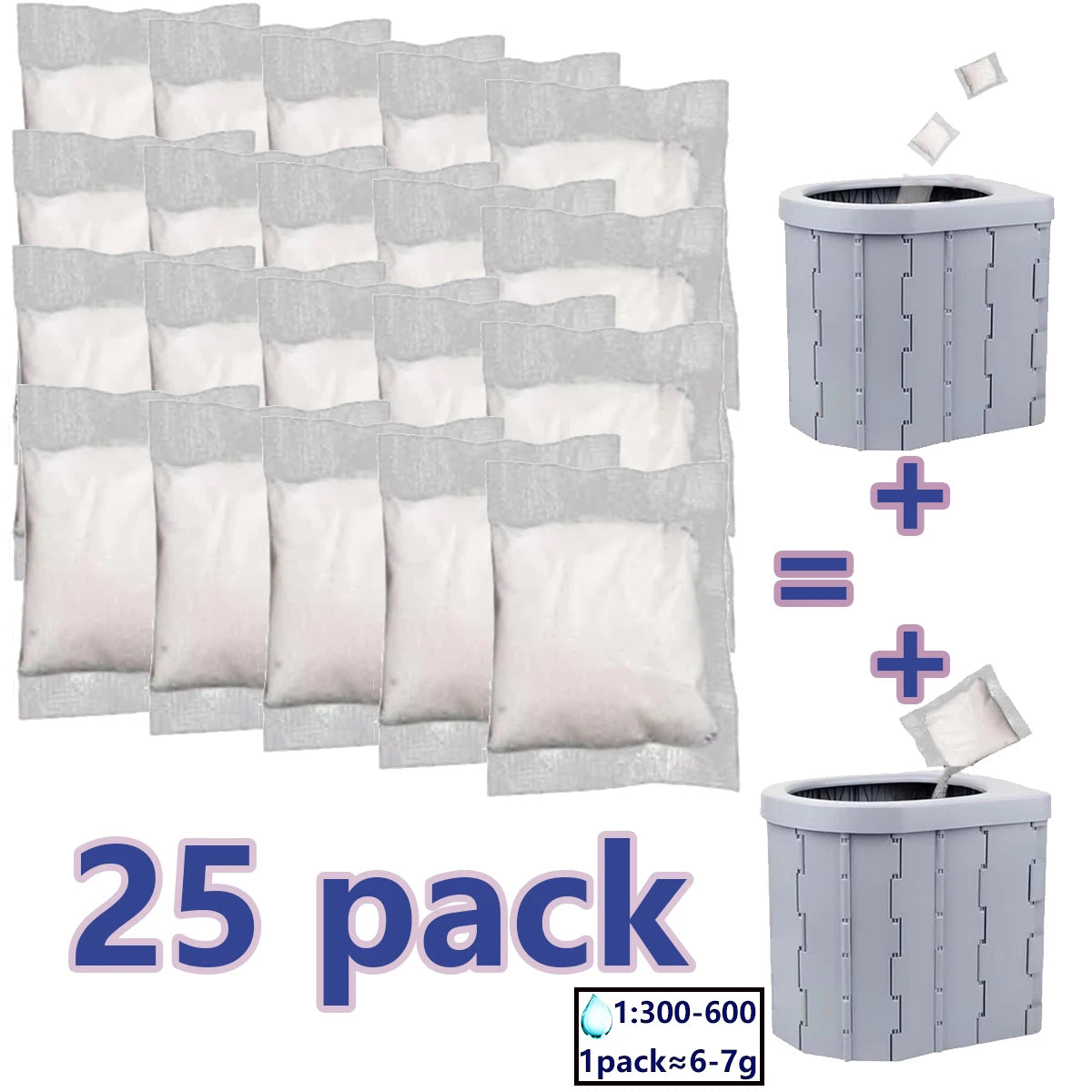 [No Need to Open the Portable | Stool Absorbent] 1-100 Pieces of Portable Fast Absorbing Stool Powder | Poo Powder Poo Gel