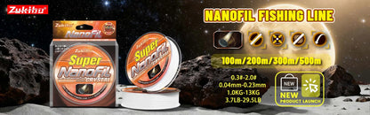 ZUKIBO Nanofil Crystal Unifilament Fishing Line Green Smooth Thin  Line Abrasion Resistant Zero Memory for Spinning Reels