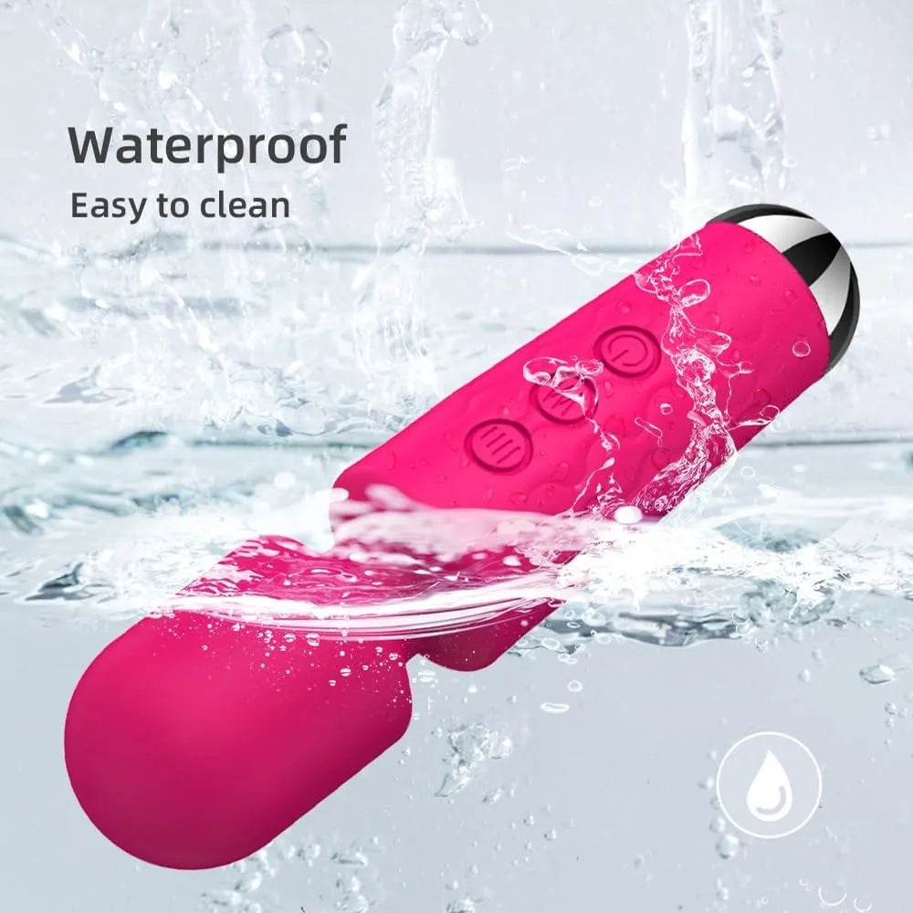 AV Vibrator Wand Personal Massager Clit Stimulator Sex Toy for Women 20 Patterns 8 Speeds Rechargeable Mini Vibrators Adult Toys