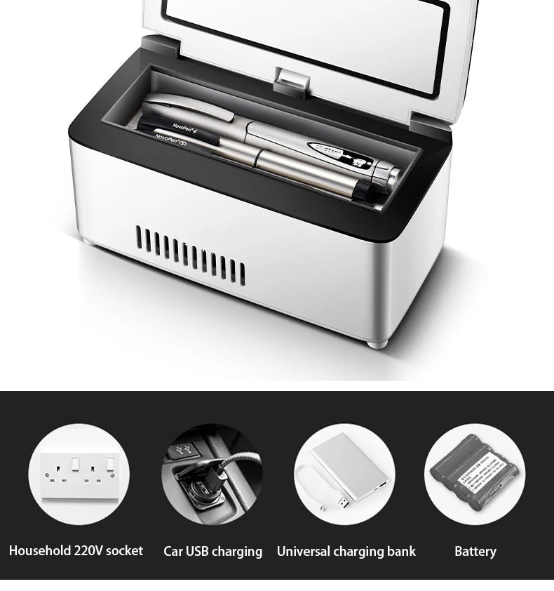 10400mAh Portable Insulin Refrigerator USB Rechargeable Mini Cold Box Drug Medicine Constant Temperature Cooler Case With Bag