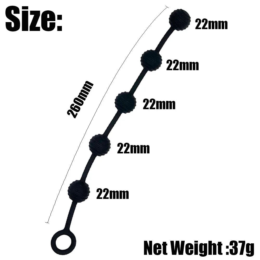 Beginner Silicone Small Anal Beads Butt Plug Ball Pull Ring Anal Stimulator Ass Butt Beads G Spot Anus Masturbation Erotic Goods