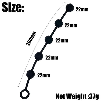 Beginner Silicone Small Anal Beads Butt Plug Ball Pull Ring Anal Stimulator Ass Butt Beads G Spot Anus Masturbation Erotic Goods