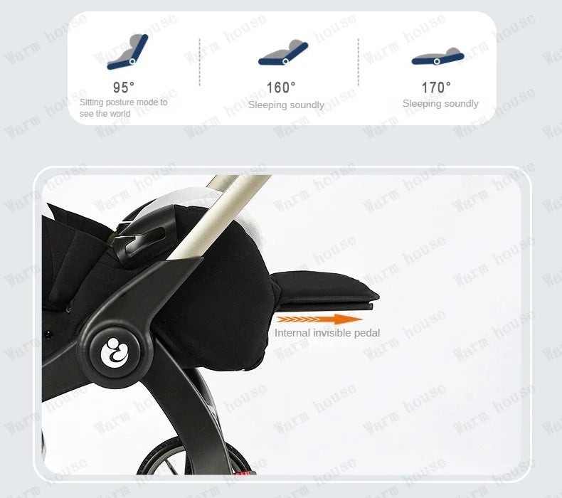 New baby stroller 4in1 Multifunctional newborn baby carriage 3in1 stroller Foldable Basket type seat