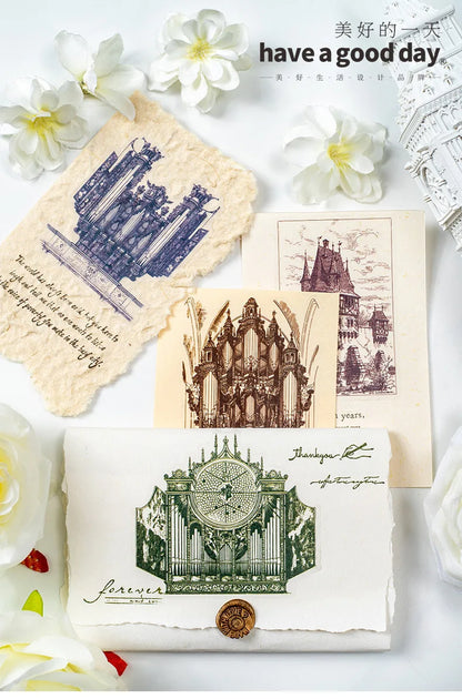 10pcs/lot Memo Pads Material Paper Medieval Castle Journal Scrapbooking paper Card Background Decoration Paper