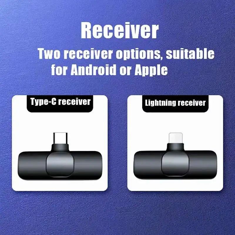 Wireless Lavalier Microphone for iOS/Type-C with Noise Reduction and Hall Effect-Wireless Lavalier Microphone for Livestreams