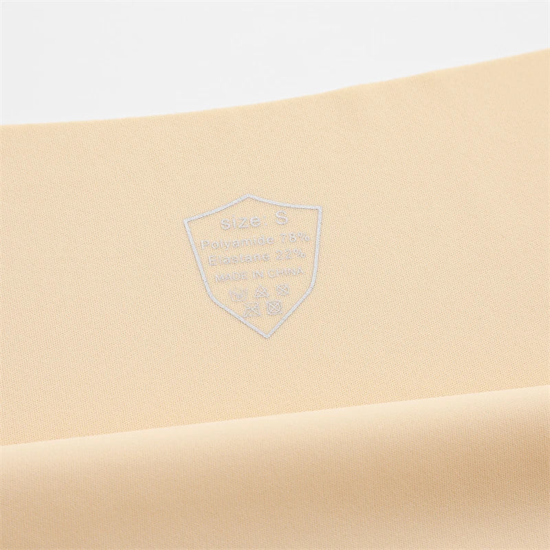 3Pcs Ultra-thin Seamless Silk Underwear Women's Panties Sexy Low-Waist Stretch Bikini Solid Color Briefs Lingerie XS-XXL Fashion