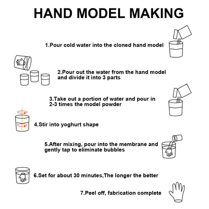 DIY Baby Plaster Mold 3D Hand Foot Print Mold for Baby Souvenir Hand Casting Kit Couples Wedding Accessories Home Decor Gifts
