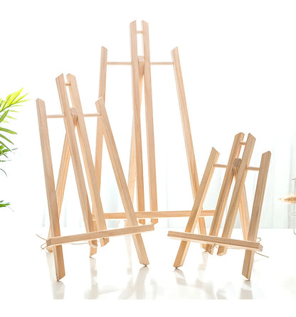 Wooden Easel For Painting,20cm 24cm 30cm 40cm 50cm Height Folding Desktop Display Triangle Bracket,Art Supplies,1 Piece HJ-02