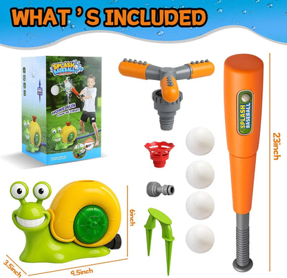 Water Spray Outdoor Toy Snail Sprinkler Backyard Garden Water Toys Summer Yard Cartoon Splash Sprinkler Baby Bath Toy for Kids