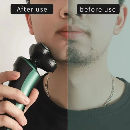 New Electric Shaver LED Digital Display Three-head Floating Razor USB Rechargeable Washing Multi-function Beard Knife