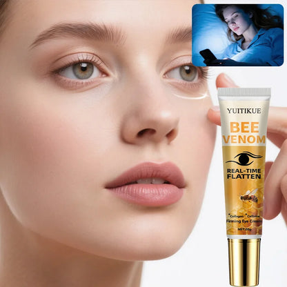 Instant Eye Tightening Cream by YUITKUE - Bee Venom, Collagen & Caffeine, Reduces Puffiness & Fine Lines, 20g