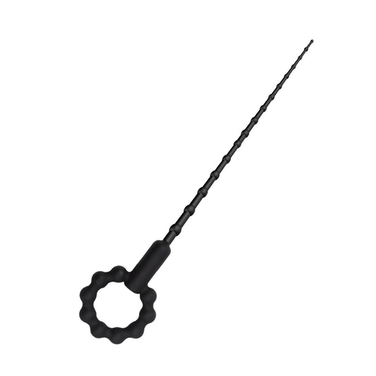 Silicone Vibrating Urethral Sound for Intense Stimulation, Electric Prostate Massager Toy, Soft & Flexible Beaded Design