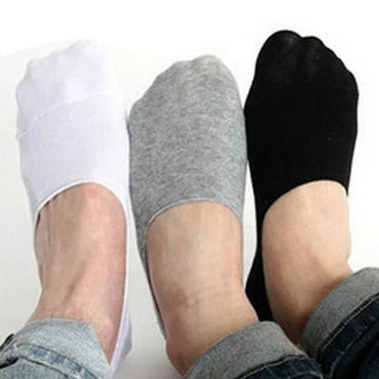 Men Boat Cotton Socks Summer Autumn Non-slip Silicone Invisible Breathable Socks Male Ankle Sock Slippers Sports Socks