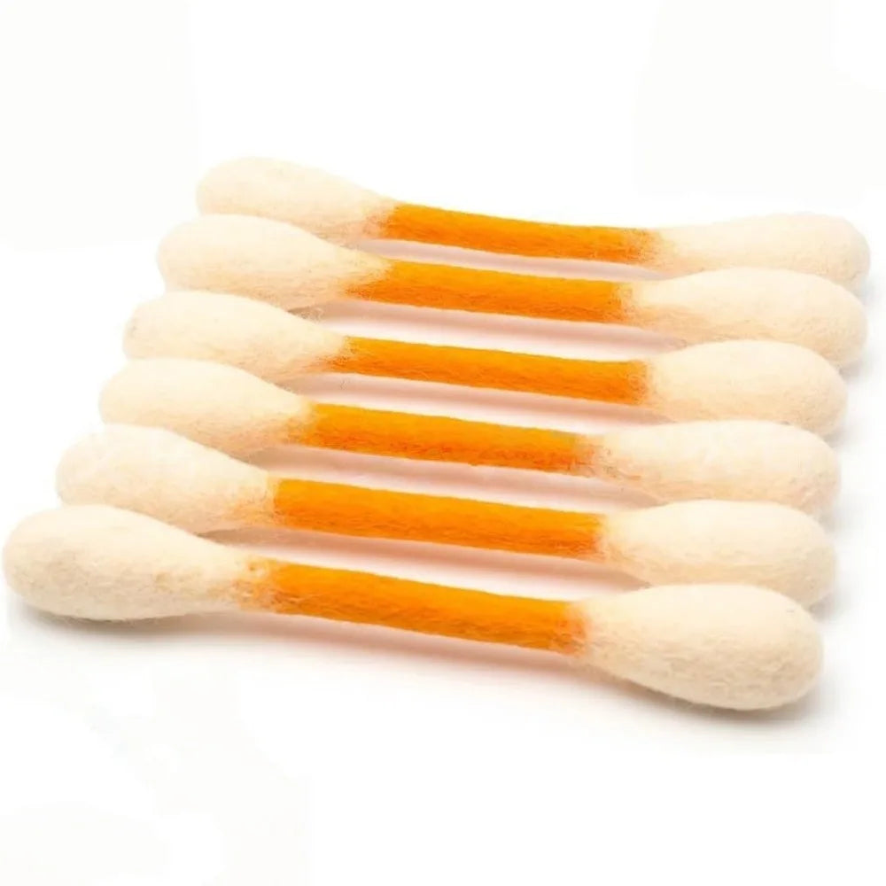 6Pcs Oversized Cotton Swab Cat Toy Anti-Boredom Durable Kitten Chew Toy Soft Texture Lightweight Cat Teething Chew Toy