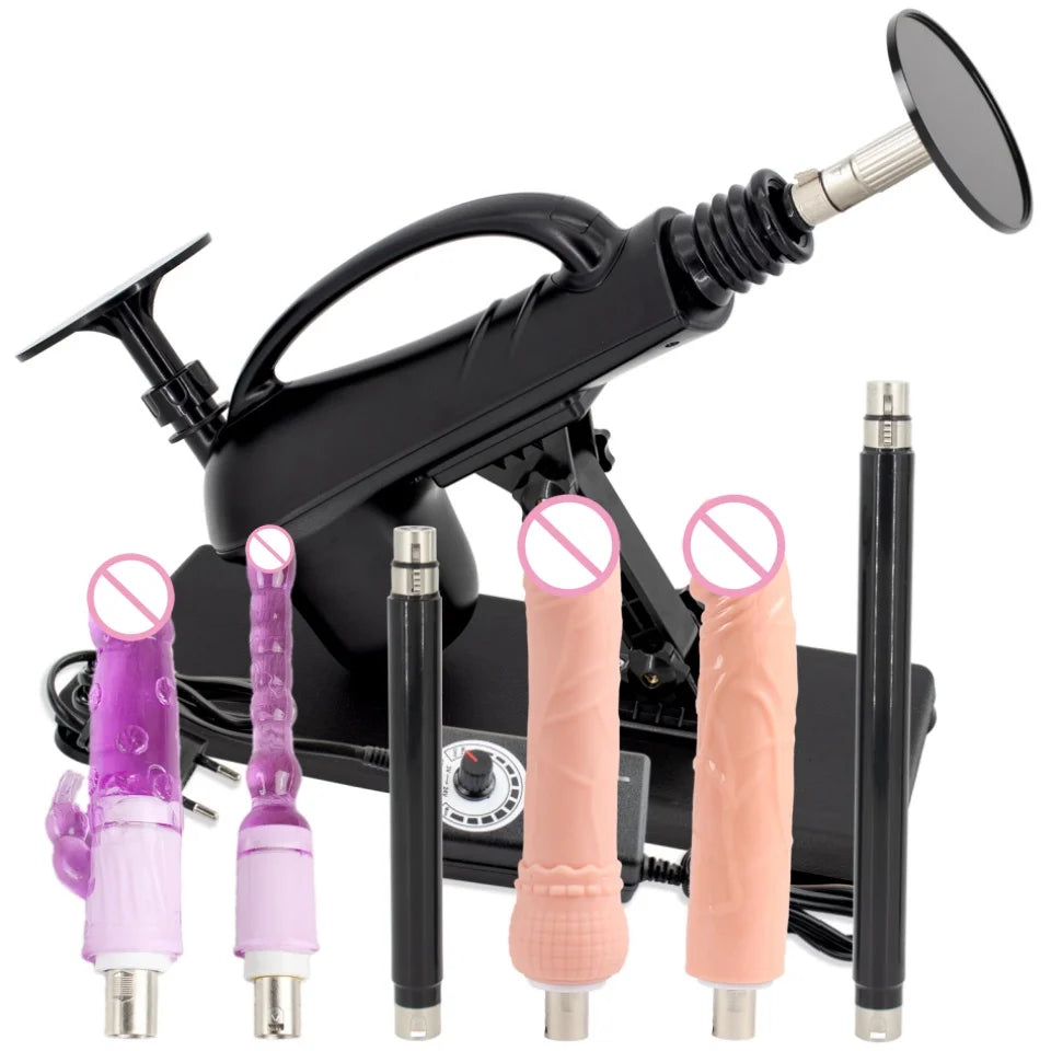 FREDORCH Sex Machines More Attachment Masturbating Pumping Sex Gun Adjustable with Dildo Couples Sex Toy Love Machine for Couple