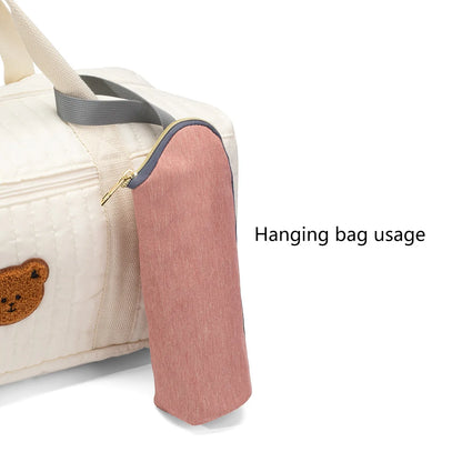 Baby Feeding Milk Bottle Warmer Insulation Bag Thermal Bag Baby Stroller Hanging Pouch Aluminum Mold Baby Bottle Holder Bag