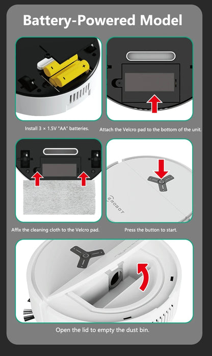 Lenovo Mini Sweeping Machine Smart  Vacuum Cleaner Small Household Appliances Multi-function Intelligent Automatic Sweep Robot