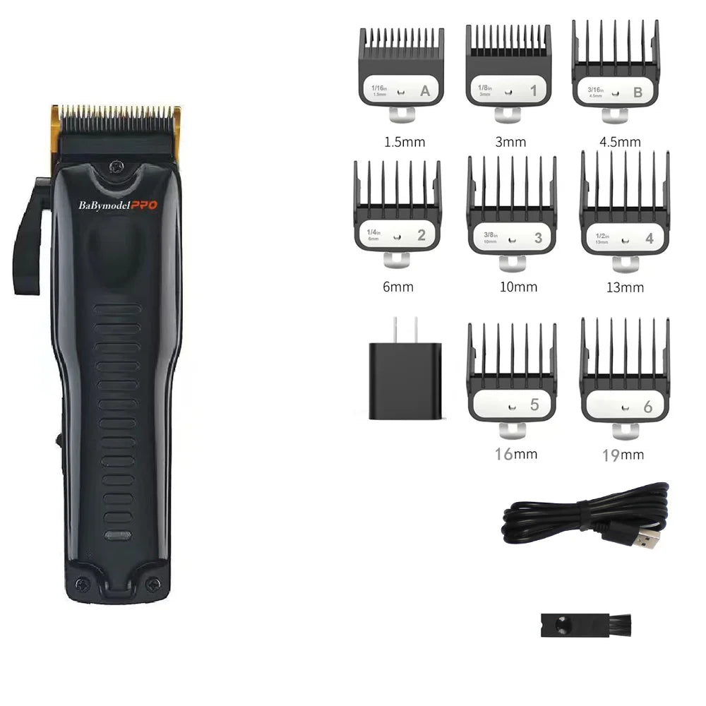 7500RPM Babymodel PRO Men's Professional Barber Shop Hair Salon Hair Clipper Trimmer Shaver Set Powerful Motor DLC Alloy Blade