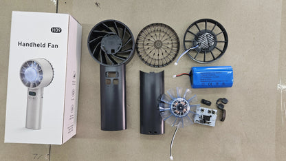 Portable Mini Fan Handheld Fan Ice Compress LED Display Ice Face 100 Wind Speeds 5200mAh USB Rechargeable Battery Fan