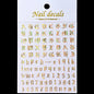 3D Glittery Gothic Letter Design Nail Art Stickers Uppercase Alphabet Letters Artistic Designs DIY Nail Art Decals Decoration #1