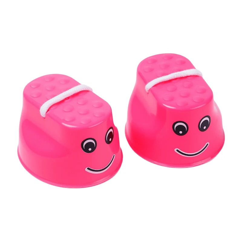 Colorful Smile Face Stilt Balance Training Walk Steppers Parent-Child Outdoor Exercise Educational Interactive Activity Prop ZYF