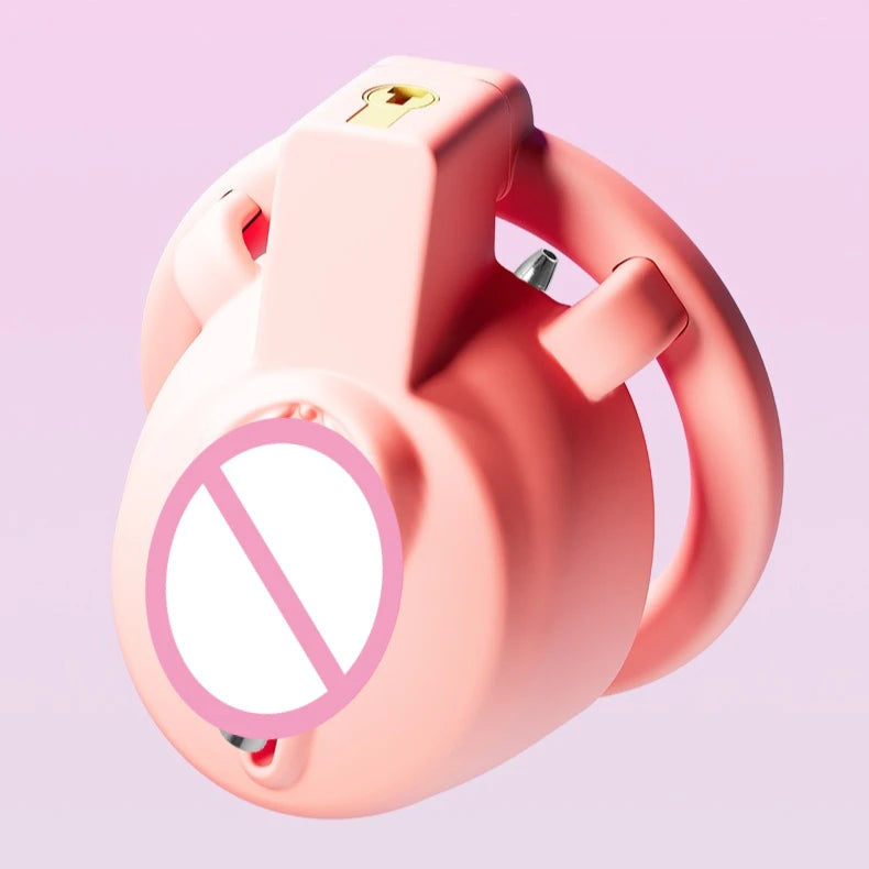 New Sissy Simulation Vagina Chastity Cock Cage Sex Toy with 4 Size Cock Ring Bdsm Penis Urethral Lock Adult Toy for Men