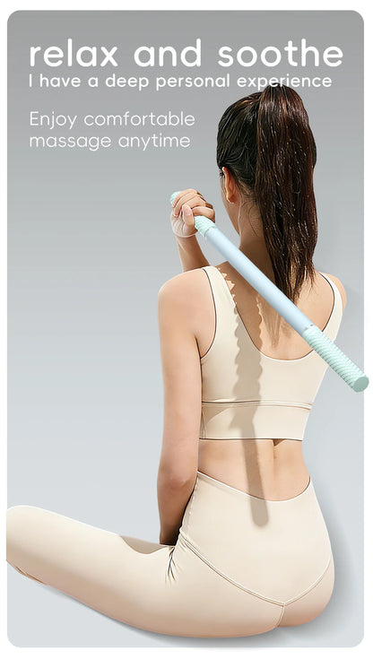 Massage Rod – Compact Deep Tissue Massage Roller Stick – Myofascial Release Tool for Legs, Back, Neck, Arms & Shoulders – Muscle