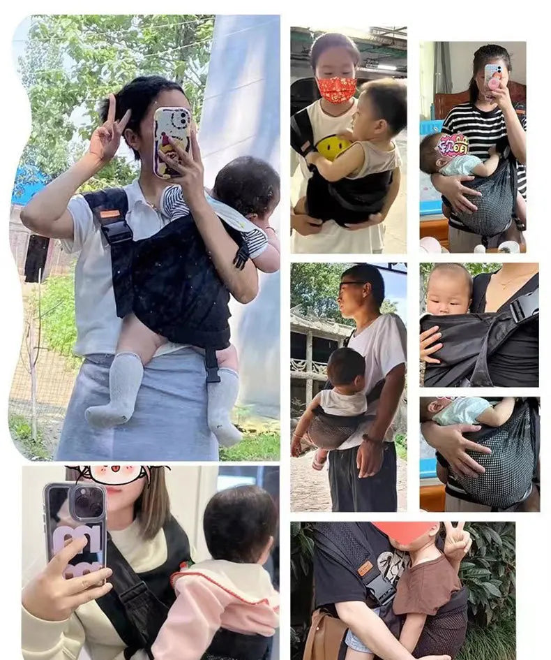 Adjustable Baby SlingOne Shoulder Baby Carrier Lightweight Breathable Mesh Baby Sling Portable Baby Carrier for Newborn Toddler