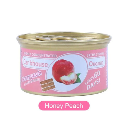 Organic Car Air Freshener Cans Long Lasting Fragrance Fiber Block Odor Eliminator for Auto Home Closet Bubble Gum & Coffe Scent