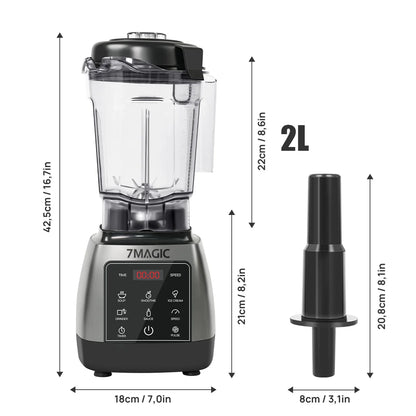 2000W Heavy Duty Grade Timer Blender Mixer Juicer Fruit Food Processor Ice Smoothies BPA Free 2L Jar
