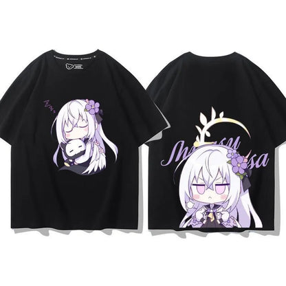 Takanashi Hoshino Game Blue Archive Cosplay T-shirts 3D Print Anime Cartoon Tees Summer Men Women Harajuku Y2k Short Sleeve Tops