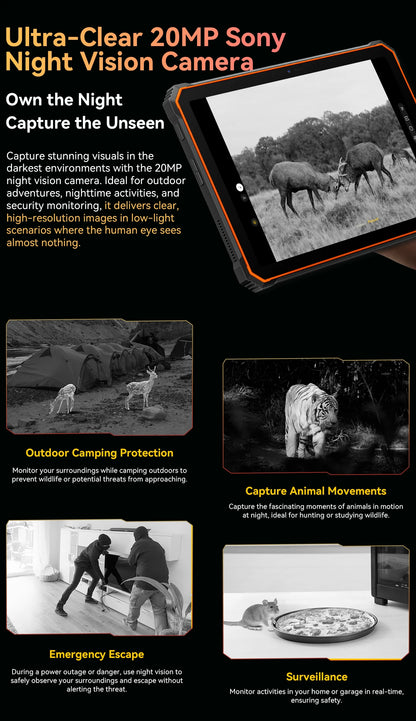 Blackview Active 10 Pro Rugged Tablets 5G MTK 7300 Octa Core, 11" FHD+ Display, 12GB 256GB/512GB, 30000mAh Battery, 108MP Camera