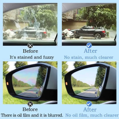 Motorcycle Glass Oil Film Remover Glass Polishing Compound Windshield Cleaner Car Glass Polishing Clear Window Auto Detailing