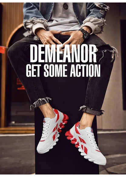 Brand Trend Size 38-48 Men's Wear-resistant Cushioning Thick-soled Fitness Sneakers Outdoor Breathable Running Shoes for Men