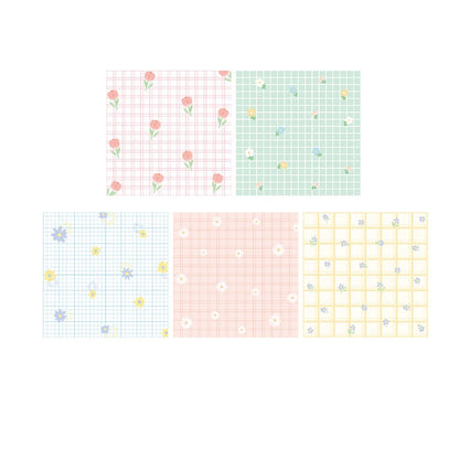 200Sheets Grid Pad Paper  8*8cm Aesthetic Non-Adhesive Plaid Design for Journaling, Planners & Study Notes, Stylish School-Style