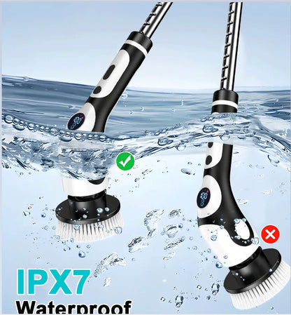 HOMEFISH Multifunctional Electric Cleaning Brush Voice Rechargeable Smart Rotary Cleaning Brush Kitchen Cleaning Brush