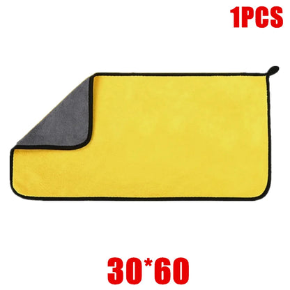 1/2/6pcs Microfiber Cleaning Towel Car Cleaning Cloths Professional Detailing Car Drying Microfiber Towel Wash Towel Accessories