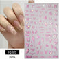 1PCS Marbled Nail Sticker 3D Abstract Lines Sticker Nail Art Supplies Nail Decals Y2K Laser Butterfly Ladies Nail Art Decoration