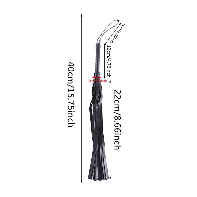 Faux Leather Pimp Whip Racing Riding Crop Party Flogger Queen Black Horse Riding Whip New