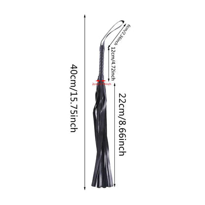 Faux Leather Pimp Whip Racing Riding Crop Party Flogger Queen Black Horse Riding Whip New
