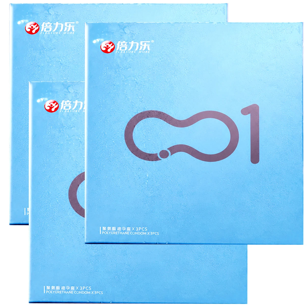 Premium 001 Ultra Thin Polyurethane Condoms 3pcs Non-Latex Safe Condoms Men Women Intimate Health Adult Pleasure Products