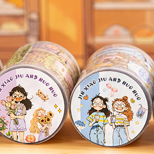 Mr Paper Washi Tape Kawaii 1 Roll  Character Scenery PET Stickers DIY Decoration for Journal Diary Scrapbooking Planners Cards